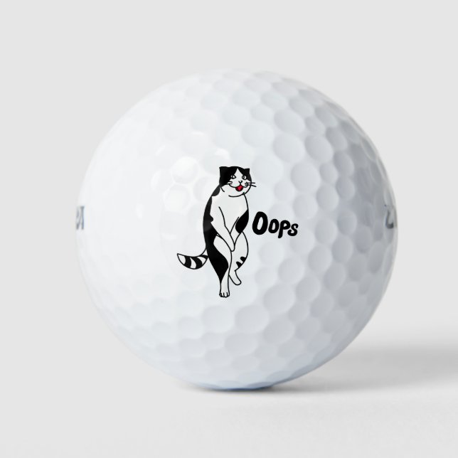 Oops cat golf balls (Front)