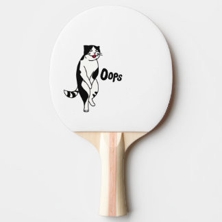 Oops cat ping pong paddle