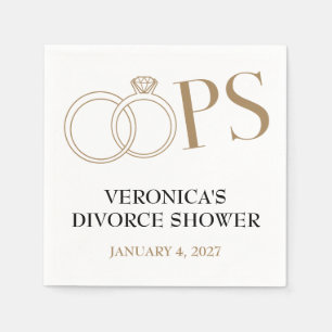 OOPS! Divorce Shower Party Napkin