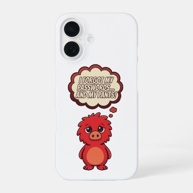 Oops Forgot My Passwords Funny Phone Case (Back)
