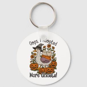 Oops I Adopted More Ghosts Funny Goose Halloween S Key Ring