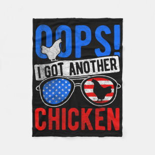 Oops! I Got Another Chicken Enthusiast Fleece Blanket