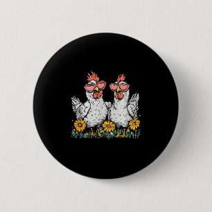 Oops I Got Another Chicken, Funny Farm Animal  6 Cm Round Badge