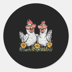 Oops I Got Another Chicken, Funny Farm Animal  Classic Round Sticker