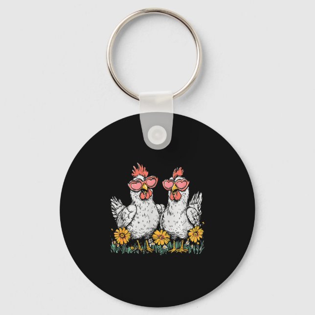 Oops I Got Another Chicken, Funny Farm Animal  Key Ring (Front)