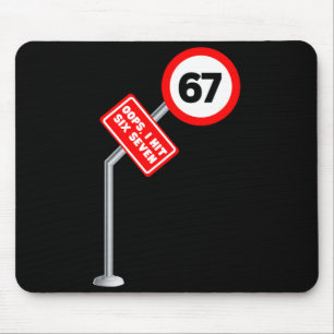 Oops I Hit Six Seven 6 7 Meme Funny Brainrot Inter Mouse Pad
