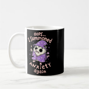 Oops I Summoned Anxiety Again Funny Possum Wizard Coffee Mug
