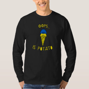 Oops Is Potato Joke Blue And Yellow Ice Cream Cone T-Shirt