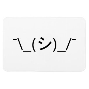Oops Shrug Emoticon ¯\_(シ)_/¯ Japanese Kaomoji Magnet