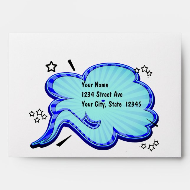 Oops! Super Hero Comic Book Action Bubble Envelope (Front)