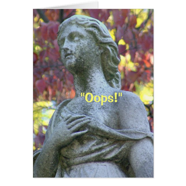 ""OOPS! WARDROBE MALFUNCTION" HUMOROUS APOLOGY (Front)
