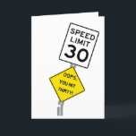 Oops You Hit 30 funny 30th birthday card<br><div class="desc">Birthday Card Inside: I heard you had a bit of an accident on your birthday. Well, at least you're not the only one who's getting older. I hope this birthday brings you lots of laughter and good times, and maybe a new pair of glasses. Happy Birthday! Description: The birthday card...</div>