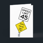Oops You Hit 45 funny 45th birthday card<br><div class="desc">Birthday Card Inside: I heard you had a bit of an accident on your birthday. Well, at least you're not the only one who's getting older. I hope this birthday brings you lots of laughter and good times, and maybe a new pair of glasses. Happy Birthday! Description: On the birthday...</div>