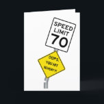 Oops You Hit 70 funny 70th birthday card<br><div class="desc">Birthday Card Inside: I heard you had a bit of an accident on your birthday. Well, at least you're not the only one who's getting older. I hope this birthday brings you lots of laughter and good times, and maybe a new pair of glasses. Happy Birthday! Birthday Card Description: This...</div>