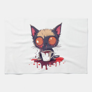 Oopsie Meow � Sad Kawaii Cat Coffee Lover Tea Towel