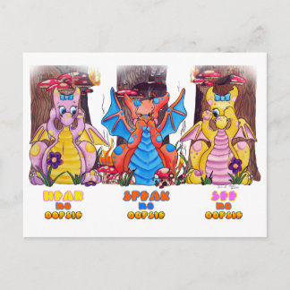 Oopsies cute baby dragon postcard