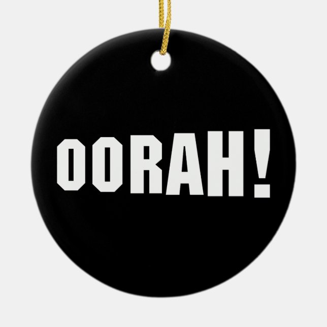 OORAH! CERAMIC ORNAMENT (Front)