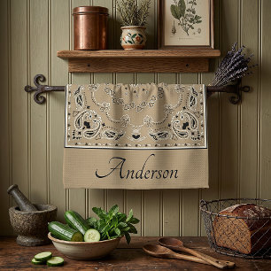 Ooriental design personalised tea towel