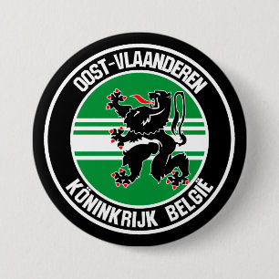 Oost-Vlaanderen Round Emblem 7.5 Cm Round Badge