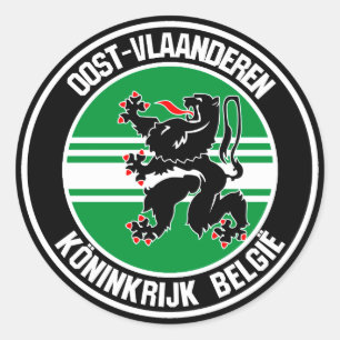 Oost-Vlaanderen Round Emblem Classic Round Sticker