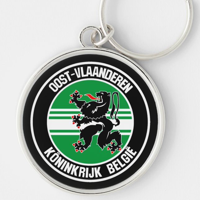 Oost-Vlaanderen Round Emblem Key Ring (Front)