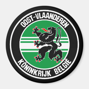 Oost-Vlaanderen Round Emblem Magnet