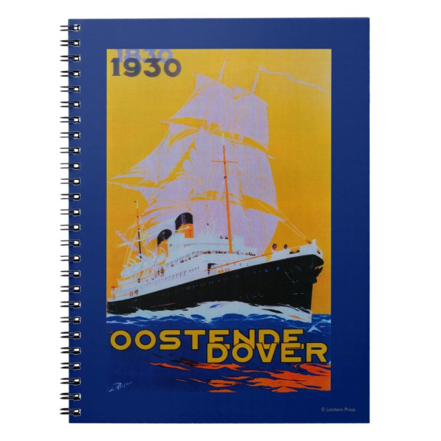 Oostende Dover Vintage PosterEurope Notebook (Front)
