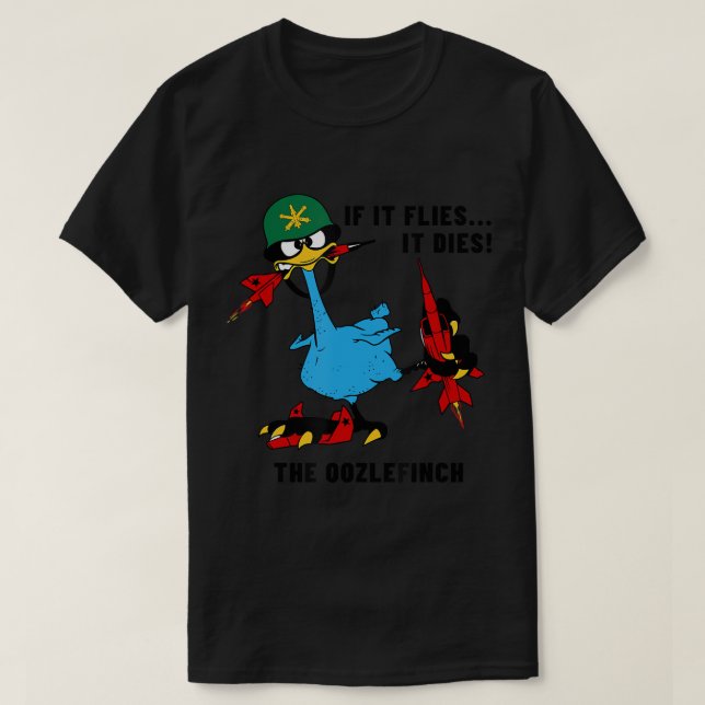 Oozlefinch ADF Air Defence Artillery Army Fort Sil T-Shirt (Design Front)