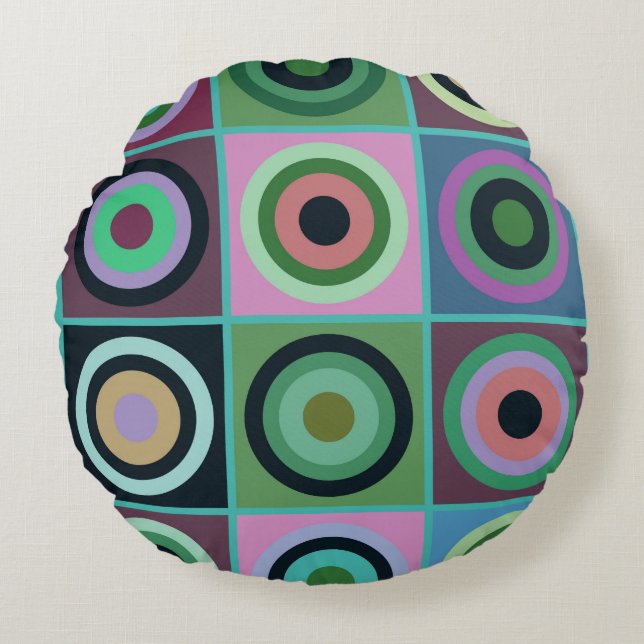 Op Art #23 Round Cushion (Front)