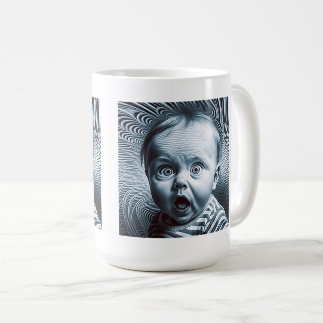 Op Art Baby Classic Mug, 15 oz  Coffee Mug (Front Right)