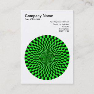 Op Art - Black and Green Business Card
