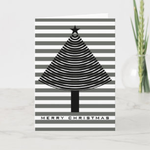 Op Art Christmas Tree Holiday Card