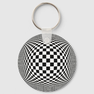 Op Art Key Ring