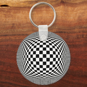 Op Art Key Ring