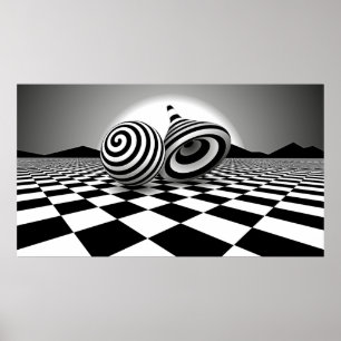 Op art Landscape Poster