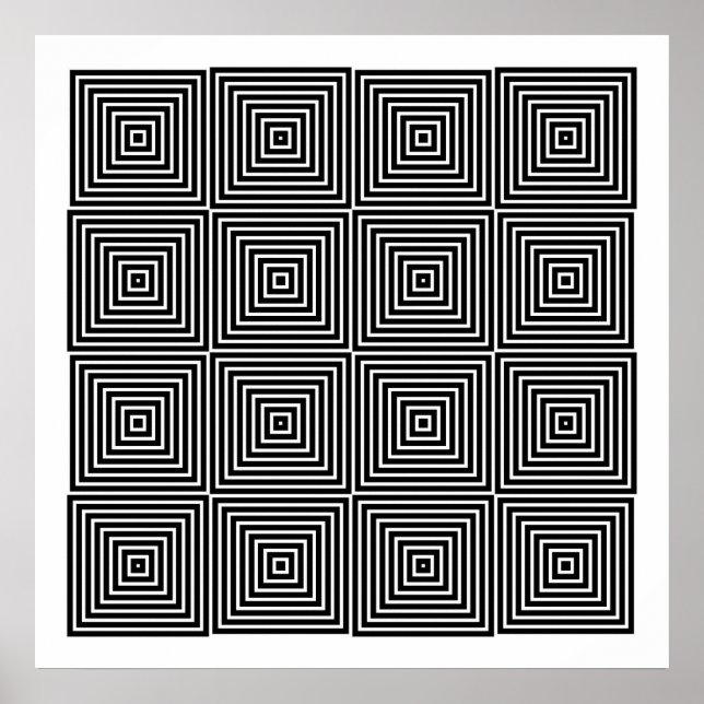 Op Art Only Symmetrical Shapes 10 Poster (Front)