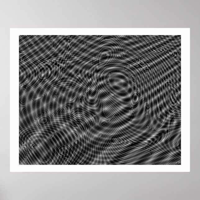 Op Art Random Moire Waves 01 Poster (Front)