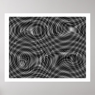 Op Art Random Moire Waves 01 Seamless Poster