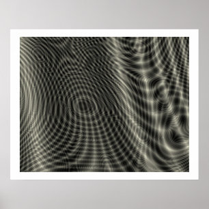 Op Art Random Moire Waves 09 Poster