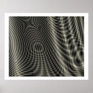 Op Art Random Moire Waves 09 Poster