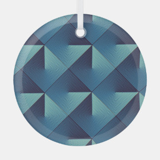 Op Art Rhombuses: Stylish Glass Tree Decoration