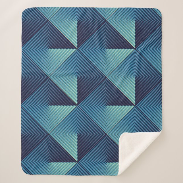 Op Art Rhombuses: Stylish Sherpa Blanket (Front)