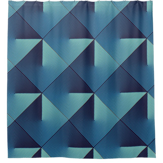 Op Art Rhombuses: Stylish Shower Curtain (Front)
