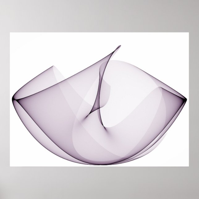 Op Art Sine Curves Three Violet Poster (Front)