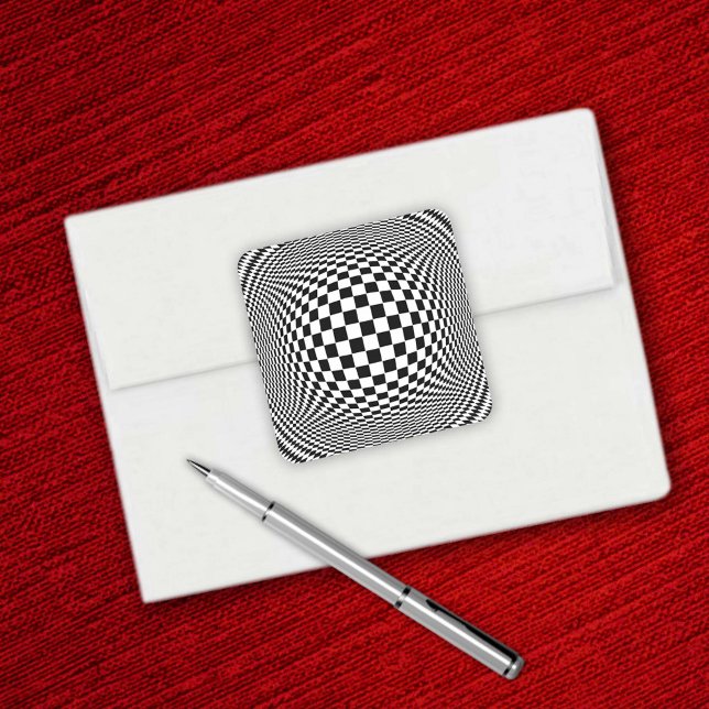 Op Art Square Sticker (Op Art Square Sticker)