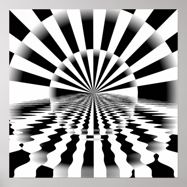 Op art sunrise poster (Front)