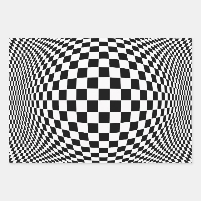 Op Art Wrapping Paper Sheet (Front)