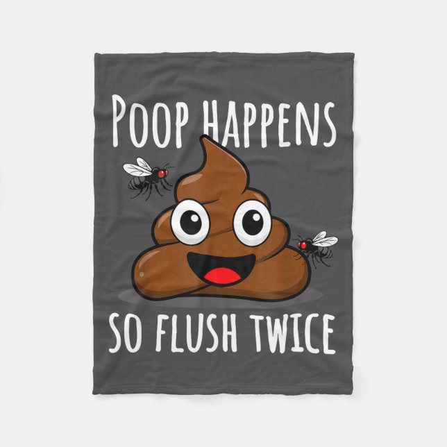 Op Happens So Fluwice Funny Toilet Humor  Fleece Blanket (Front)
