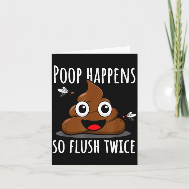Op Happens So Fluwice Funny Toilet Humour  Card (Front)