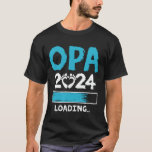 Opa 2024 Loading New Grandfather Grandpa to be T-Shirt<br><div class="desc">A funny design that says "Opa 2024 Loading" for proud new grandfather or Grandpa to be who is expecting new baby in the family,  to become a New Grandpa in 2024 Wear this to recognise your going to be a sweet and cool Grandad in the entire world!</div>